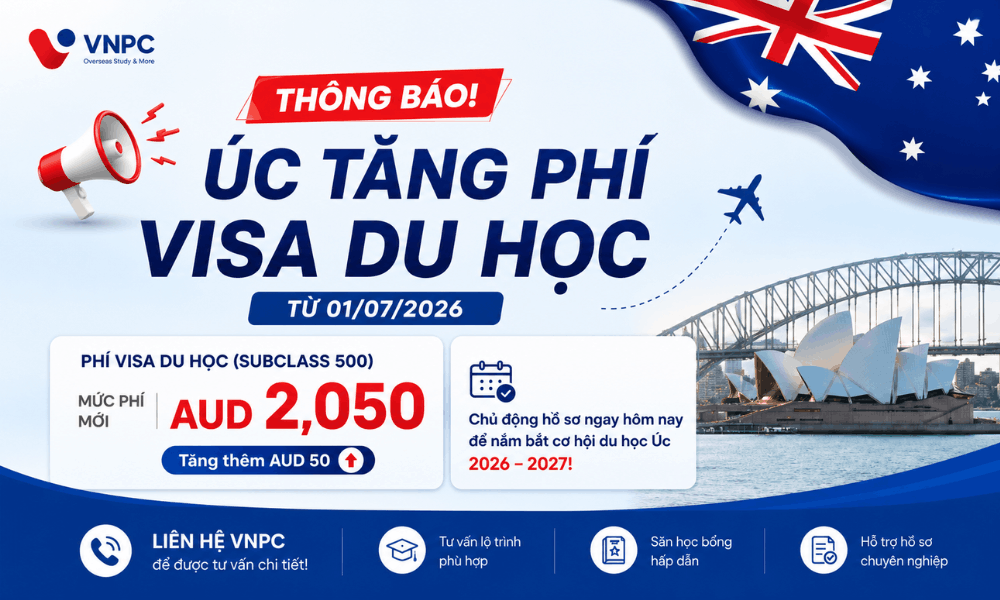 Úc Chính Thức Tăng Phí Visa Du Học Từ 01/07/2026